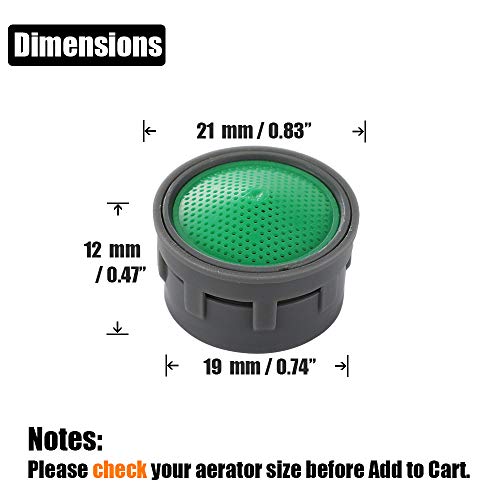 JQK Faucet Areator, 4.75 GPM Insert Aerators 10 Pack Replacement Parts Only Work for Bathroom Sink Faucets, FAG-P10 - Image 2