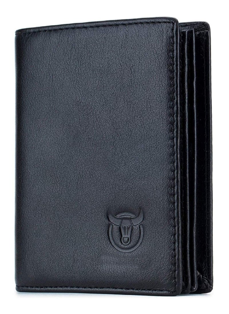 CONTACTS - Men's Genuine Leather Wallet   RFID Blocking Wallet 14 Card Slots  1 ID Window and Large Capacity Can Hold 50 Currency Notes - Image 1