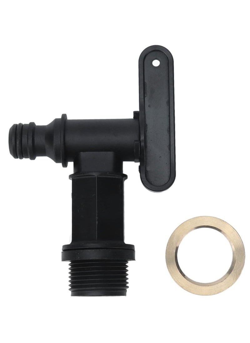 SYOSI Water Tap Hosepipe Rain Barrel 3/4 Thread Tank Valve Adapter Ton Barrel Accessories Plastic Snap Fit Water Rain Barrel Tap for Home Garden Water Connectors - Image 2