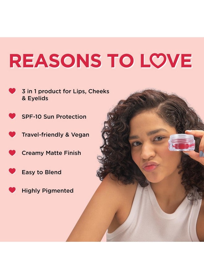 إن صبغة بيوتي بوت للشفاه والخد وظلال العيون مع عامل حماية من الشمس 10 مع جودة زيت الجوجوبا والأفوكادو، أحمر خدود طبيعي للنساء، يدوم طويلاً، خالٍ من كبريتات الصوديوم والبارابين - وردي باشن، 5 جم - Image 2