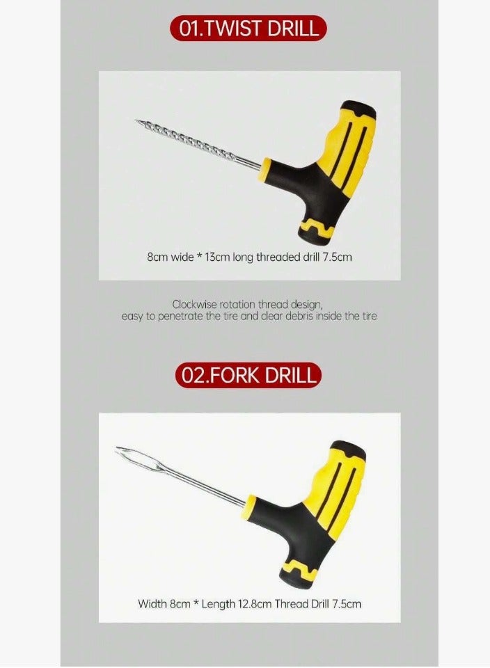 طقم رقعة كفر ، طقم رقع الكفرات، طقم اصلاح الاطار ، طقم اصلاح العجلات ، طقم تصليح الكفر ، عدة رقع الكفر ، طقم رقعة بنشر ، تصليح بنشر الكفر ، طقم عدة يحتوي على اداة نزع المسمار من الكفر و اداة لرقع الكفر ، رقعه اصلاح العجلة، عدة لرقع الكفر المبنشر ، مواد اصلاح و رقع الكفرات المبنشرة ، رقع تستخدم مع الكفر الخربان ، رقعه كفر بعد ازالة مسمار الكفر ، رقعة بعد حصول فقع للكفر ، رقعة للعجلة ، رقع للعجلات ، رقعة اطار السيارة . - Image 3