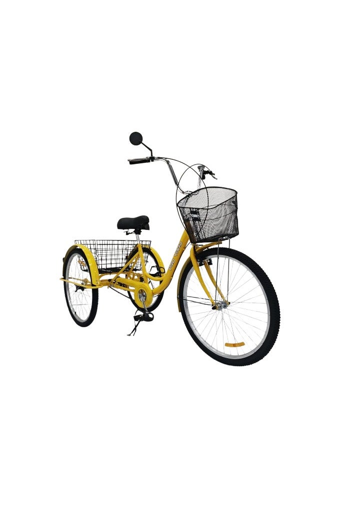 PROYARD 3TYERS  aluminum bike 26 INCH YELLOW color . - Image 1