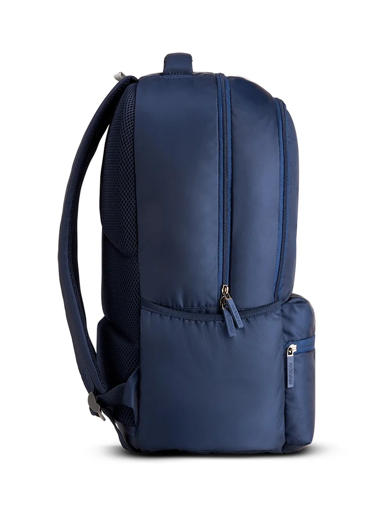 American Tourister Blue Slate 2.0 Backpack 01, 34L Capacity, Polyester, Navy Blue|Fits 15.6" Laptop|Designed For Comfort|Voluminous Front Pocket|Lightweight|Bottle Holder - 1 Year International Warranty  | Best Price UAE