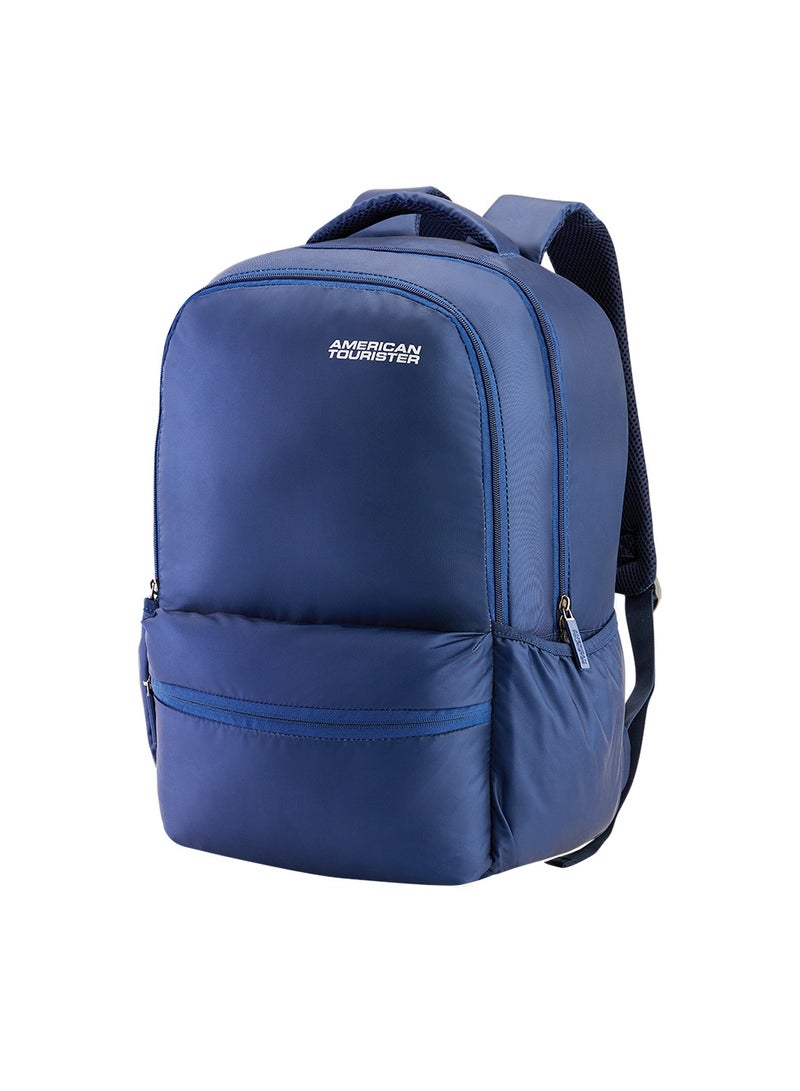 AMERICAN TOURISTER Slate 2.0 Backpack 01, 34L Capacity, Polyester, Navy Blue|Fits 15.6" Laptop|Designed For Comfort|Voluminous Front Pocket|Lightweight|Bottle Holder - 1 Year International Warranty - Image 1