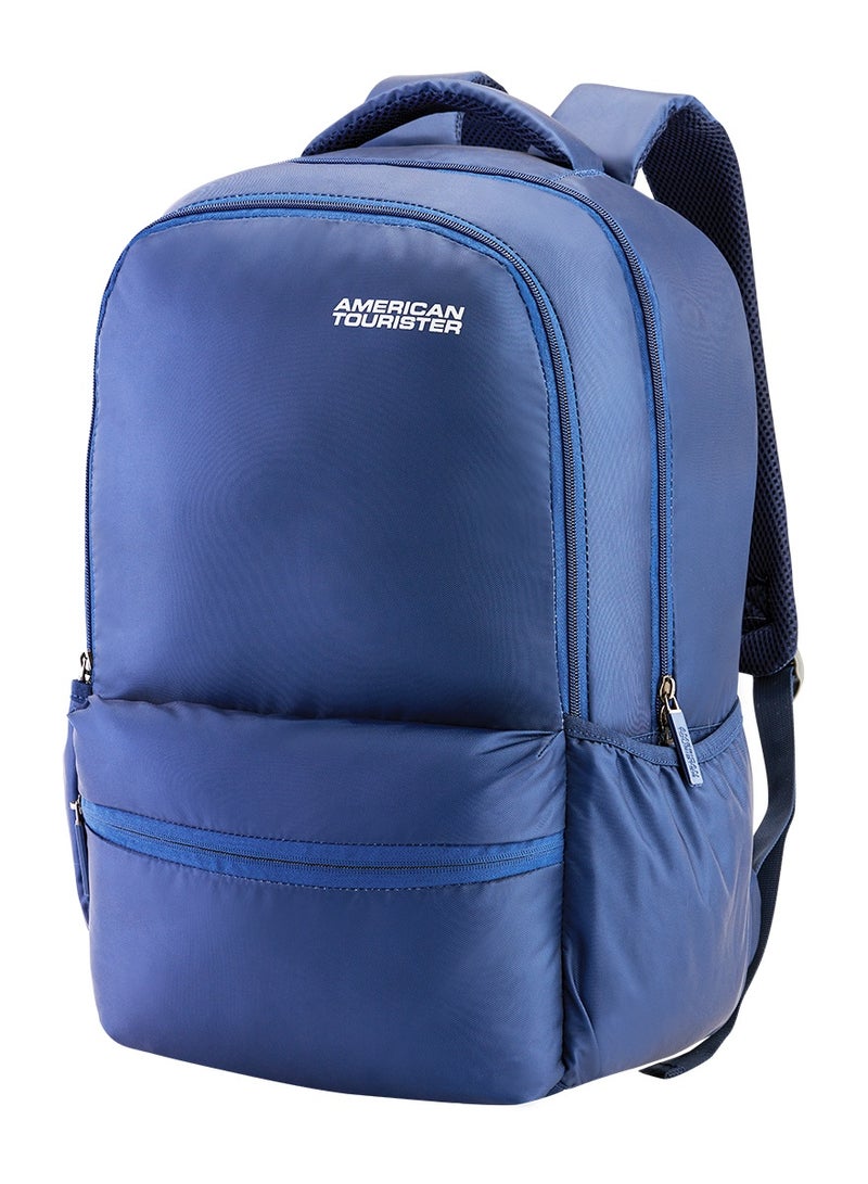 AMERICAN TOURISTER Slate 2.0 Backpack 01, 34L Capacity, Polyester, Navy Blue|Fits 15.6" Laptop|Designed For Comfort|Voluminous Front Pocket|Lightweight|Bottle Holder - 1 Year International Warranty - Image 1