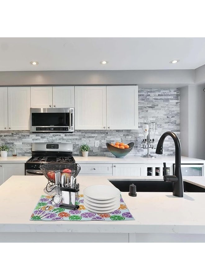 Super absorbent mat 50x38cm – thick, quick-drying, random colors and patterns for the kitchen - Image 5