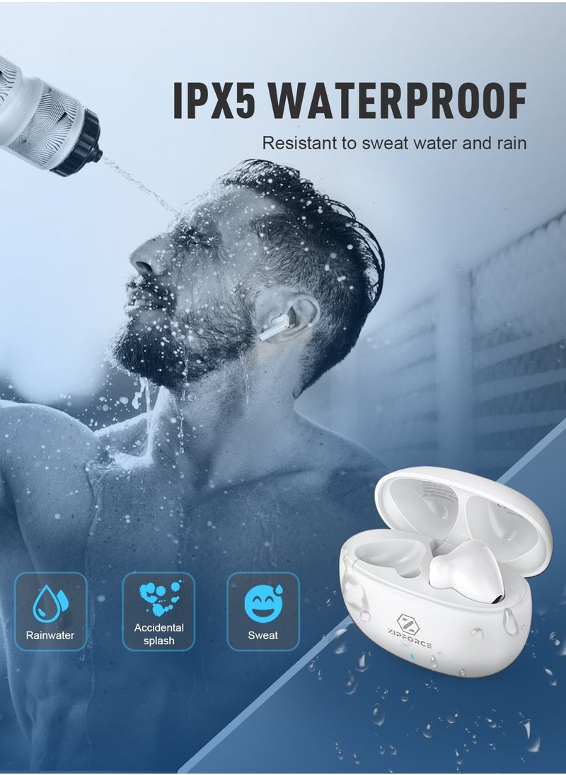 ZIPFORCE True Wireless Earbuds, In-Ear Bluetooth 5.3 Headphones 4-Mics ENC Clear Call, Bluetooth Earbuds Touch Control, IPX6 Waterproof TWS, Light-Weight Earphones - pzsku/Z6553205E46BD3E0C8C86Z/45/_/1700750214/7b2d7057-7429-40ea-a5b6-175716f18107