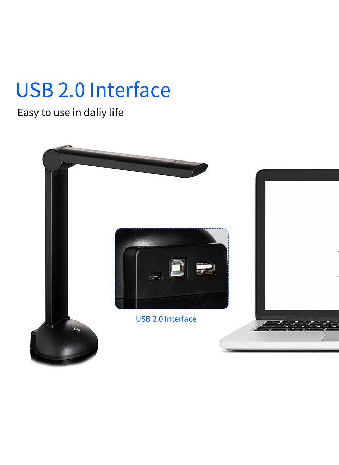 Generic - Document Book Camera Scanner 8 Mega-pixel HD High-Definition A3 Scanning Size with USB Port LED Light OCR Function Compatible with Windows for Classroom Office Library Bank Meeting - Image 1