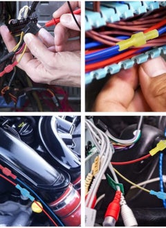 KASTWAVE Nylon Spade Quick Disconnect Connectors Kit, KASTWAVE Electrical Insulated Terminals, Male and Female Spade Wire Crimp Terminal Assortment Kit, Resists Corrosion, 3 Colors 200 Pcs  - Image 2