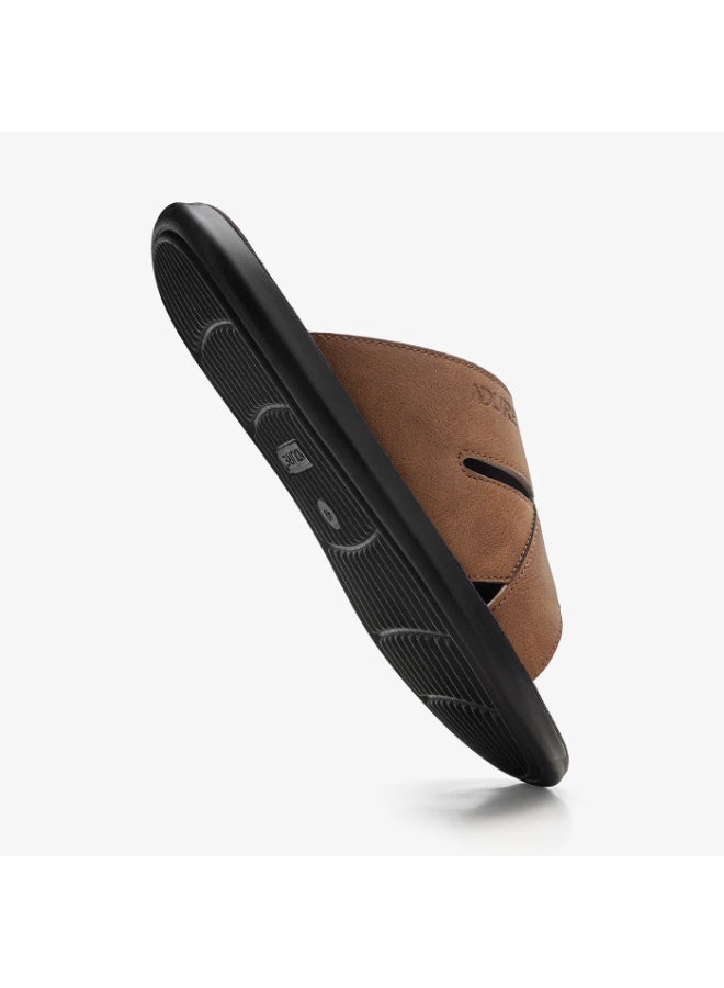 NDURE Men's Cross Strap Slide Sandals, Cushioned Footbed, Casual Open Toe Slip-On - Image 4