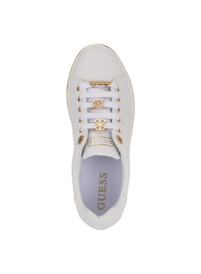 Guess Women's Stasey Sneaker, White 141, 36.5 EU - Image 3