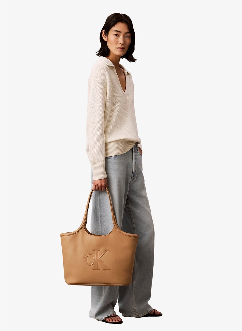 CALVIN KLEIN Contrast Monogram Tote Bag - Image 4