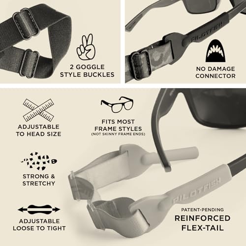 Pilotfish Glasses Flexible Straps (Black Camo) - Image 4