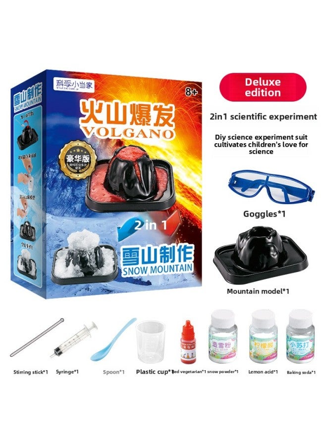 Volcanic Eruption Science Experimental Toys For Primary School Students Handmade DIY Science Small Making Volcanic Eruption 2 In 1 Set-Color:Deluxe Edition (Volcanic Eruption) Bottled Quantity - Image 1