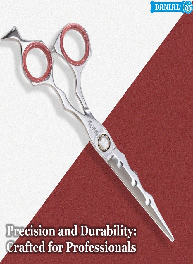 DANIAL 6.5" Professional Barber Scissors - High Carbon 420C Stainless Steel Hair Cutting Scissors for Men and Women - Salon, Parlour Accessories - Ideal for Beard, Moustache, and Nose Trimming (1012) - Image 2
