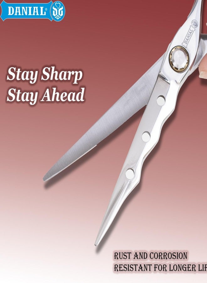 DANIAL 6.5" Professional Barber Scissors - High Carbon 420C Stainless Steel Hair Cutting Scissors for Men and Women - Salon, Parlour Accessories - Ideal for Beard, Moustache, and Nose Trimming (1012) - Image 4