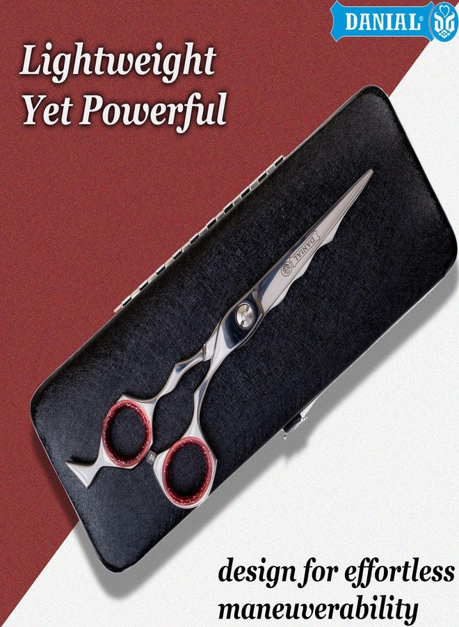 DANIAL 6.5" Professional Barber Scissors - High Carbon 420C Stainless Steel Hair Cutting Scissors for Men and Women - Salon, Parlour Accessories - Ideal for Beard, Moustache, and Nose Trimming (1012) - Image 3