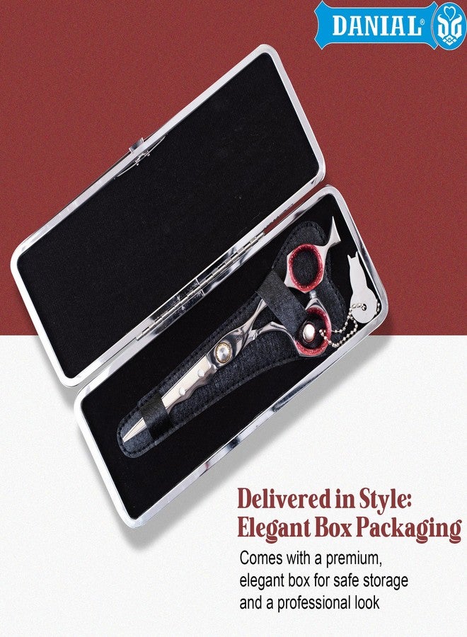 DANIAL 6.5" Professional Barber Scissors - High Carbon 420C Stainless Steel Hair Cutting Scissors for Men and Women - Salon, Parlour Accessories - Ideal for Beard, Moustache, and Nose Trimming (1012) - Image 5