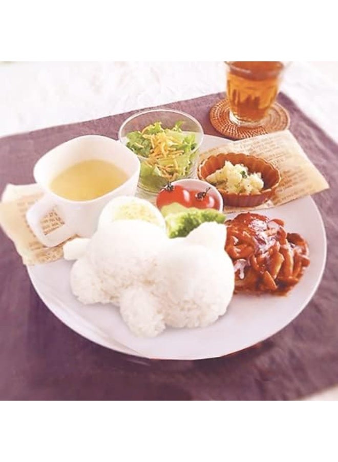 Mold for rice Cat Rice Mold, Cute Animal Rice Shaper, Kitchen DIY Lunch Decoration Tool, White - Image 2