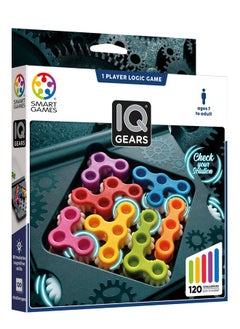 SmartGames SmartGames IQ Gears Travel-Friendly Dynamic Logic Game Featuring 120 Challenges for Ages 7 - Adult  - Image 2