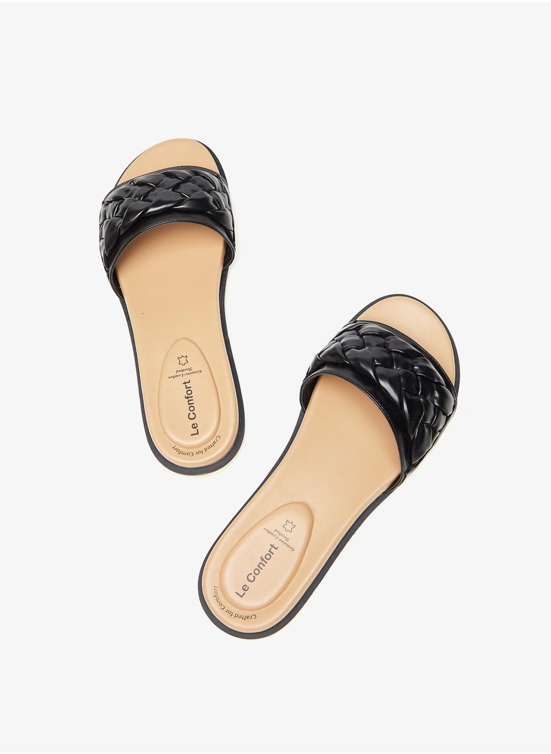 Le Confort - Womens Braided Slip-On Slide Sandals - Image 1