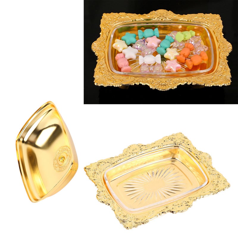 Metal Butter Plate: Glass Alloy Material, Stain & Odor Resistant - Multipurpose Vintage Butter Dish for Kitchen Refrigerator, Home Parties & Gifting - Image 5
