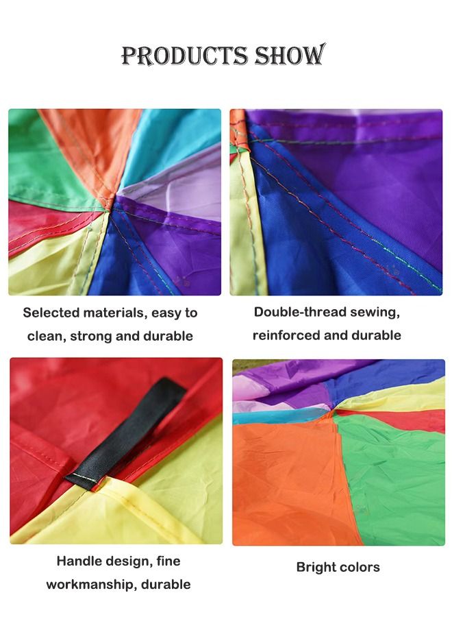 شيانغ يو 2m children outdoor game exercise sport toys rainbow umbrella parachute play fun toy for families kindergartens amusement parks - Image 4