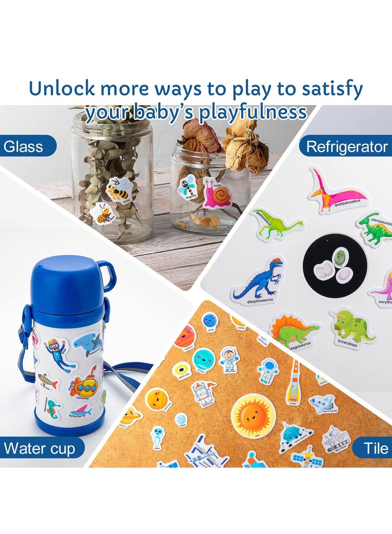 يونيكبيبي كتاب الملصقات القابلة لإعادة الاستخدام للأطفال من ، كتاب نشاط محمول للأطفال من3-5 سنوات، ملصقات منفوخة للأطفال، كتاب سفر مشغول، لعبة ملصقات جيلي مقاومة للماء، هدية للأولاد والبنات - Image 5