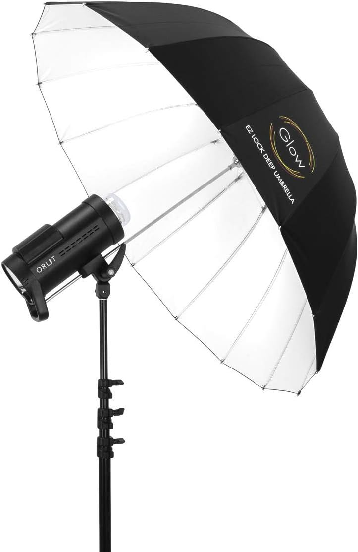 Glow Easy Lock Medium Deep White Fiberglass Umbrella (41") - Image 4