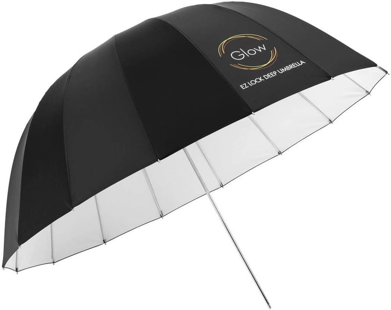 Glow Easy Lock Medium Deep White Fiberglass Umbrella (41") - Image 2