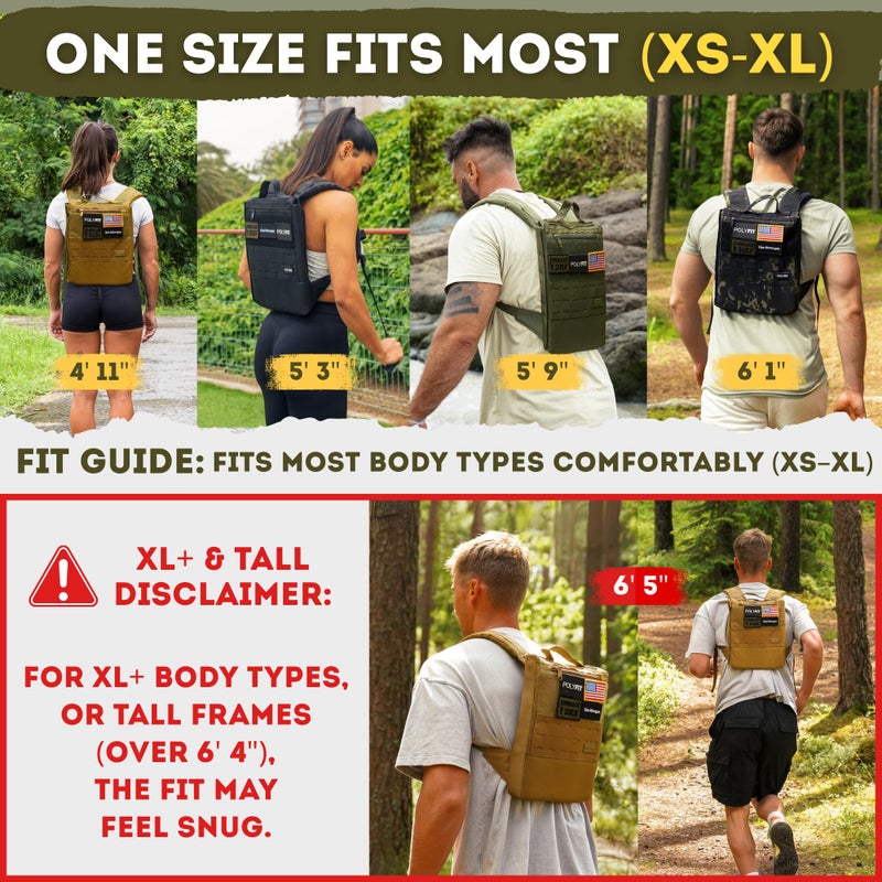 Polyfit Rucking Backpack 2.0 - Weighted Ruck Pack for Weight Plates - Patent Pending Side-Loading Rucksack for Walking, Running, Rucking, Strength and Endurance Training - Black - Image 5