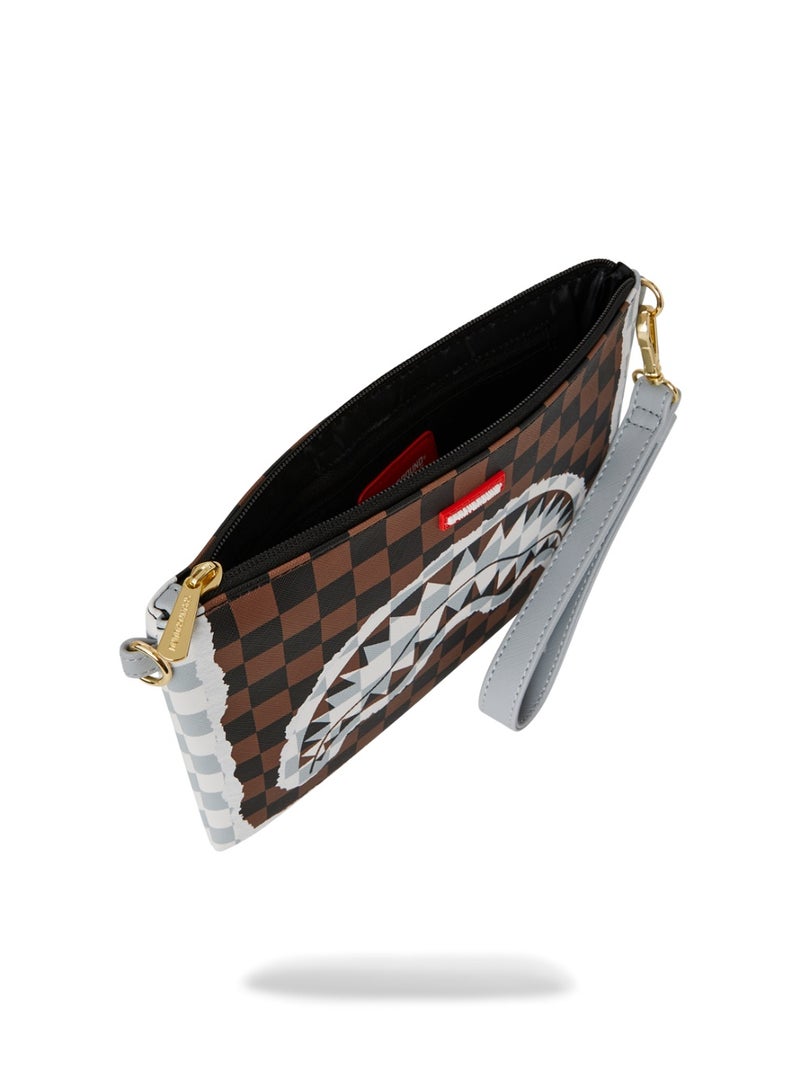 SPRAYGROUND SG CREAM AND BROWN TEAR CHECK CROSSOVER CLUTCH - Image 5