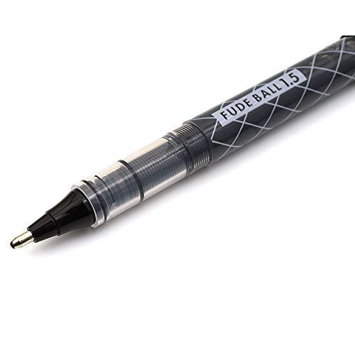 OHTO Fude Ballpoint Pen Extra Bold, 1.5mm, black ink, 5 pens per Pack (Japan import) [Komainu-Dou Original Package] - Image 3