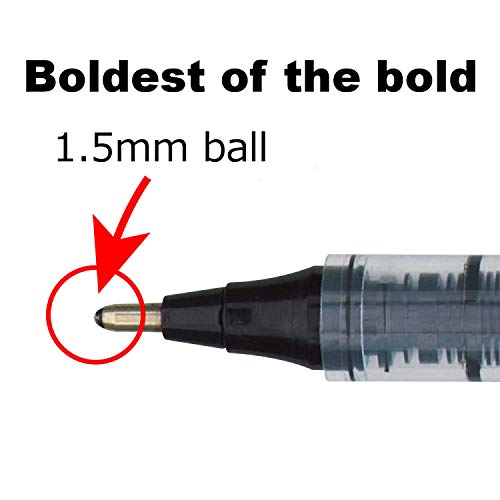 OHTO Fude Ballpoint Pen Extra Bold, 1.5mm, black ink, 5 pens per Pack (Japan import) [Komainu-Dou Original Package] - Image 4