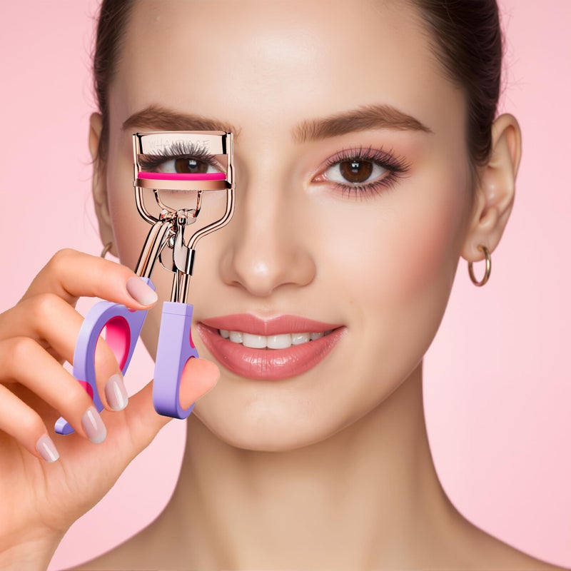 whalrace Eye Lash Curler with 6 Replacement Pads, Whalrace Eyelash Curlers Superior Curling Effect, Beautiful and Easy to Identify, Valentine's Day Gift for Her, Beauty Enthusiasts -Rose Gold Purple Red - Image 5