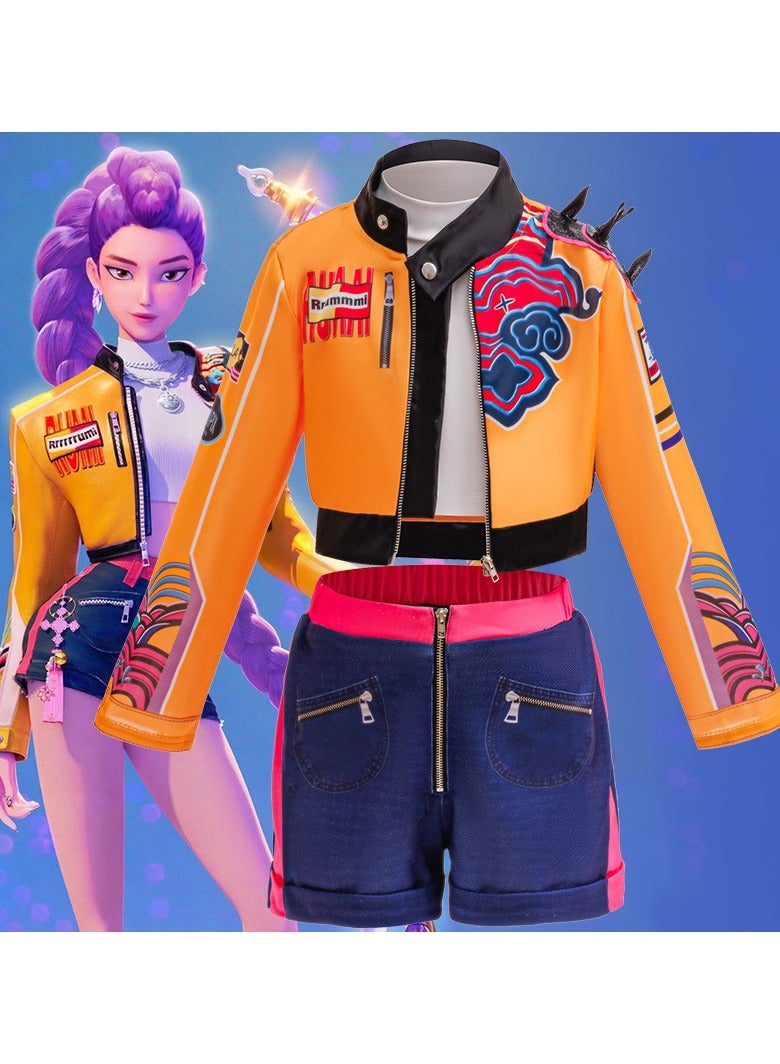 general K-POP: Demon Hunting Girl Group Lumi Cosplay Costume Exquisitely Recreates the Character's Stage Outfit - Image 1