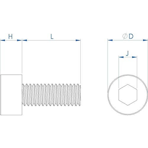 Fullerkreg m3 x 8mm Socket Head Cap Screws, Allen Socket Drive, Din 912, AISI 304 Stainless Steel (18-8), Full Thread, Bright Finish, Machine Thread, Quantity 100 - Image 5