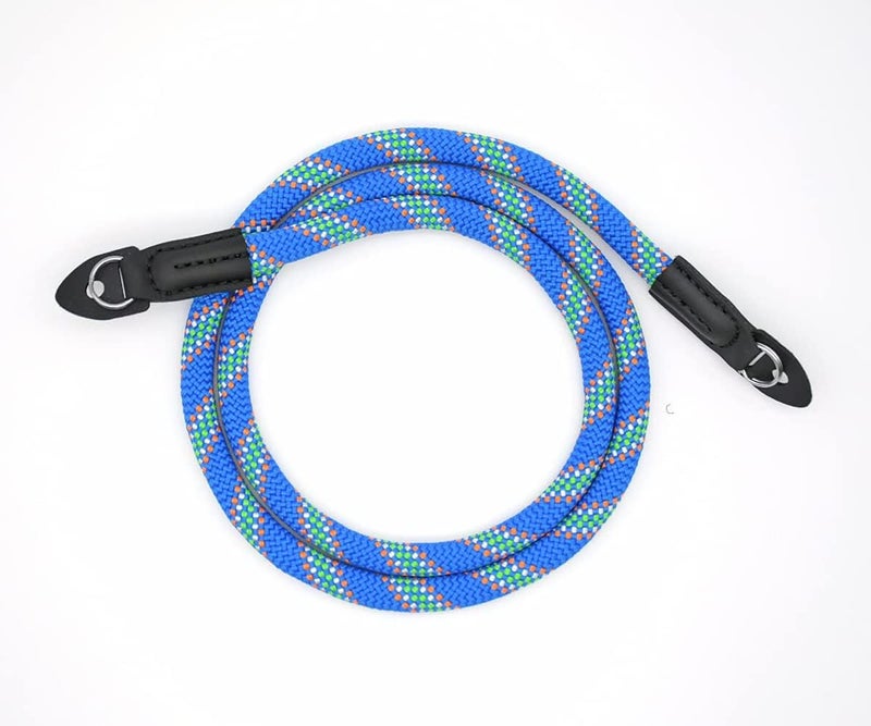 Eorefo Camera Strap Vintage 100cm Nylon Climbing Rope Camera Neck Shoulder Strap for Micro Single and DSLR Camera(Blue) - Image 3