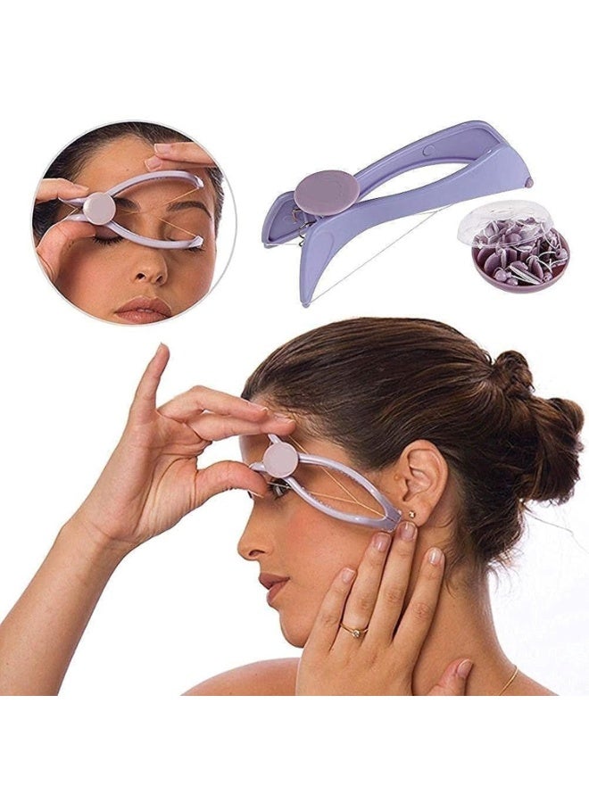 🪒Eyebrow, Face and Body Hair Remover for Women Eyebrow, Face and Body Hair Removal System Kit with Eyebrow Tweezers, Threading Hair Remover for Women - Image 1