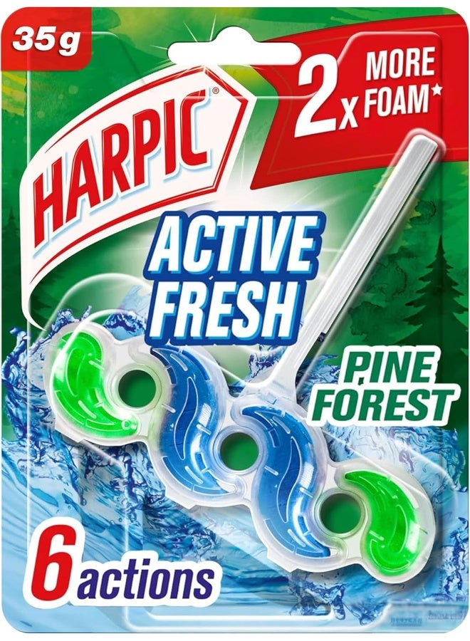Harpic Active Fresh Water Toilet Cleaner Rim Block, Pine Forest, 35 g (Pack of 3) - Image 2