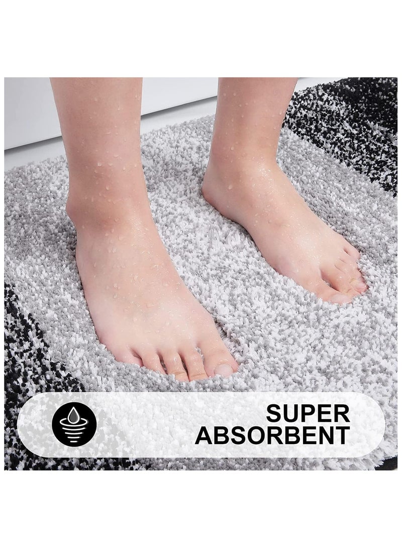 Soofam Bathroom Rug Mat,40x60cm Soft and Absorbent Microfiber Bath Rugs, Non-Slip Shaggy Bath Carpet, Machine Wash Dry, Bath Mats for Bathroom Floor, Tub and Shower - Image 4