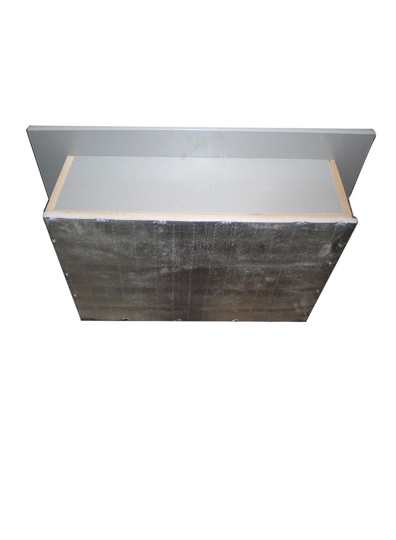 ديكور غطاء مكيف شباك لتغطية الحائط مصنوع من الخشب, لون رمادي - Image 4