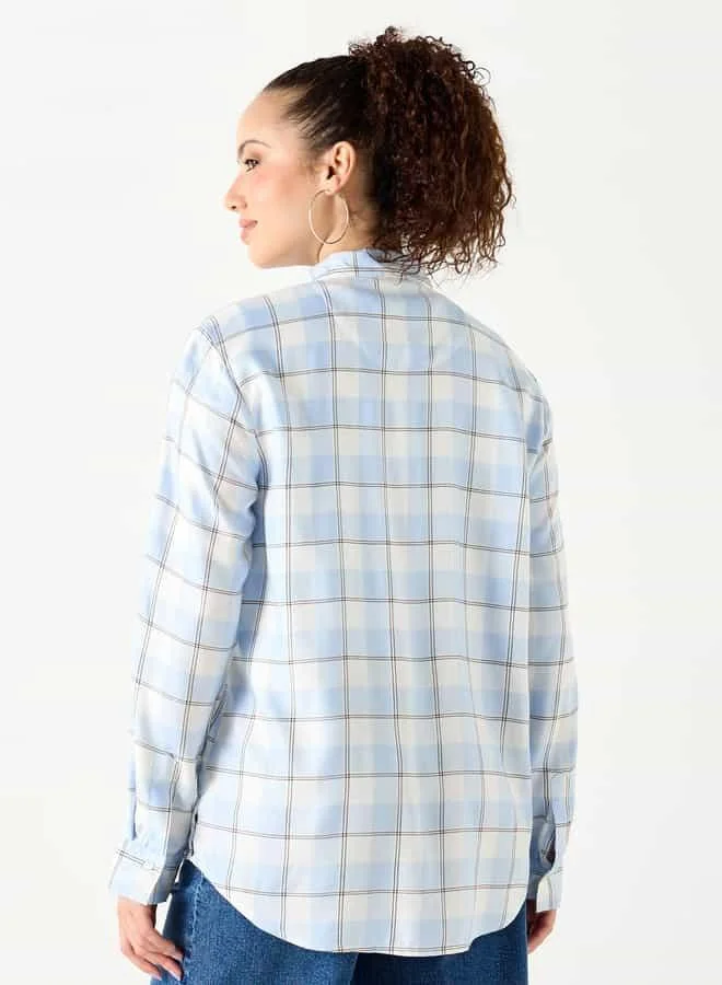 Lee Cooper Lee Cooper Checked Shirt with Long Sleeves and Pocket
