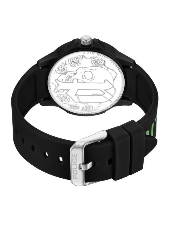 بوليس Sketch Watch Unisex Green Dial And Black Silicone Strap