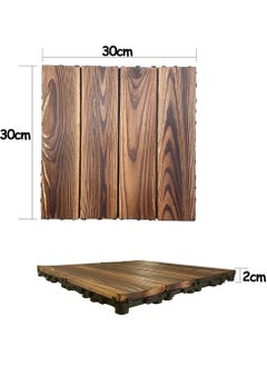 HOME TASTE Hometaste Interlocking Hardwood Decking Tiles(Set Of 10) Elevate Your Outdoor Spaces With Waterproof, Durable And Stylish Wood Flooring For Gardens,Patios,Balconies,Roof Terraces And Offices  - Image 2