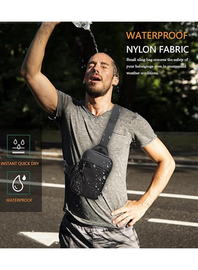 Men's And Women's Mini Shoulder Bags, Small Messenger Bags, Fashionable Casual Waterproof Mobile Phone Chest Bags Men's Small Messenger Bags, Canvas Messenger Bags, Messenger Bags, Men's Side Bags, Single Shoulder Wallets - Image 2