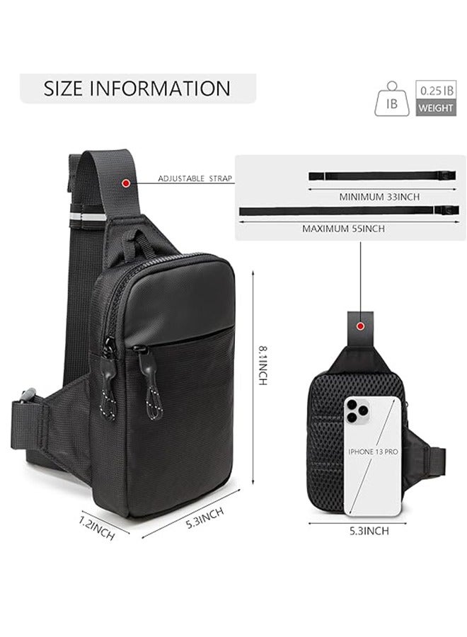 Men's And Women's Mini Shoulder Bags, Small Messenger Bags, Fashionable Casual Waterproof Mobile Phone Chest Bags Men's Small Messenger Bags, Canvas Messenger Bags, Messenger Bags, Men's Side Bags, Single Shoulder Wallets - Image 3