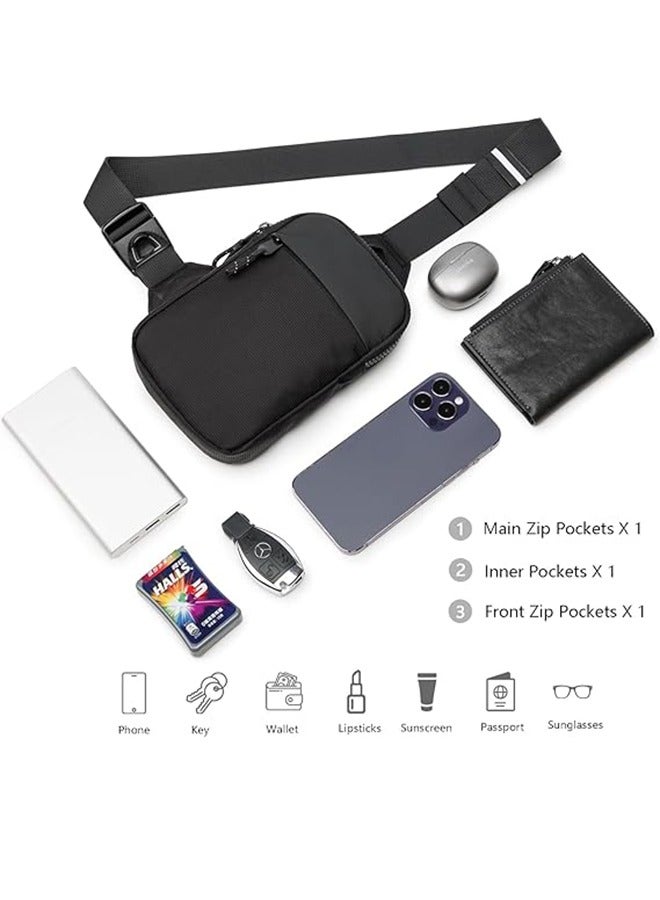 Men's And Women's Mini Shoulder Bags, Small Messenger Bags, Fashionable Casual Waterproof Mobile Phone Chest Bags Men's Small Messenger Bags, Canvas Messenger Bags, Messenger Bags, Men's Side Bags, Single Shoulder Wallets - Image 4