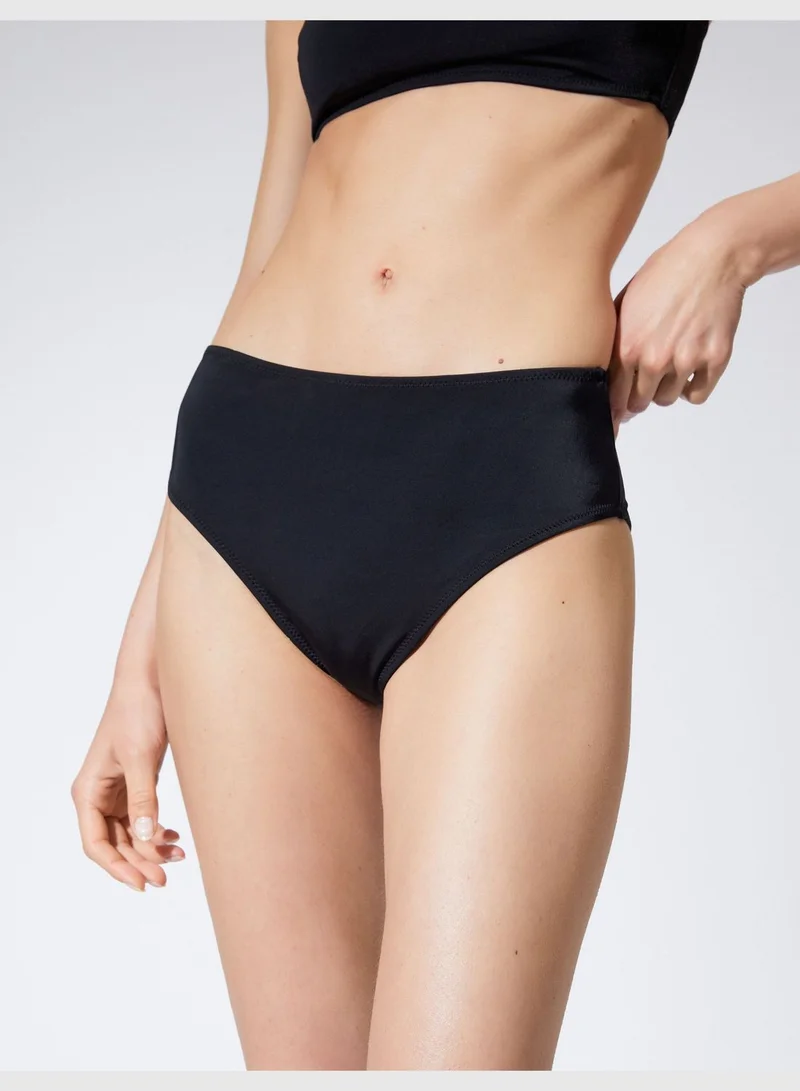 KOTON Basic High Waist Bikini Bottom