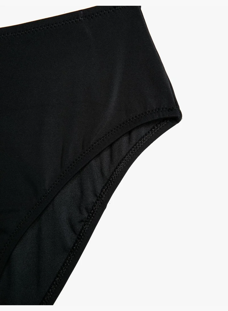 KOTON Basic High Waist Bikini Bottom